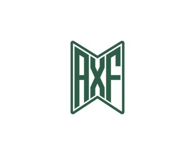 AXF logo tasarım vektör şablonu. AXF