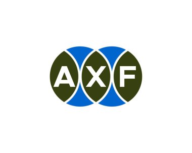 AXF logo tasarım vektör şablonu. AXF