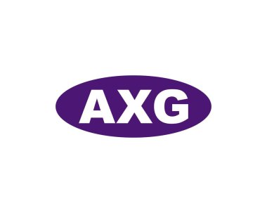 AXG Logo tasarım vektör şablonu. AXG