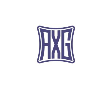 AXG Logo tasarım vektör şablonu. AXG
