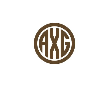 AXG Logo tasarım vektör şablonu. AXG