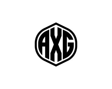 AXG Logo tasarım vektör şablonu. AXG