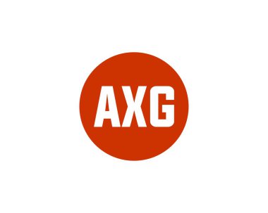 AXG Logo tasarım vektör şablonu. AXG