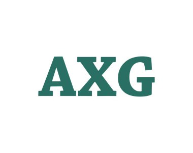 AXG Logo tasarım vektör şablonu. AXG