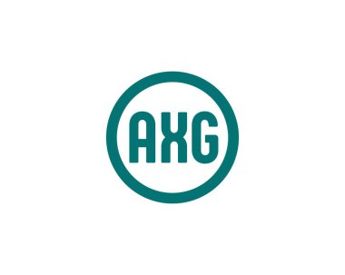 AXG Logo tasarım vektör şablonu. AXG
