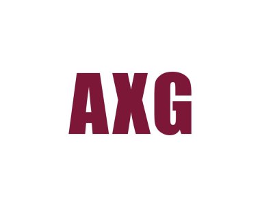 AXG Logo tasarım vektör şablonu. AXG