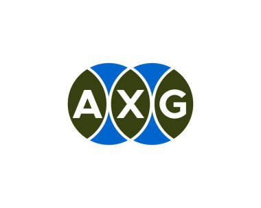 AXG Logo tasarım vektör şablonu. AXG