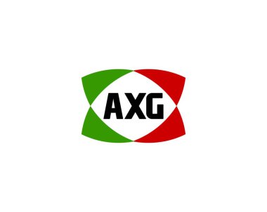 AXG Logo tasarım vektör şablonu. AXG