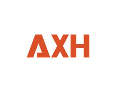 AXH logo tasarım vektör şablonu. AXH