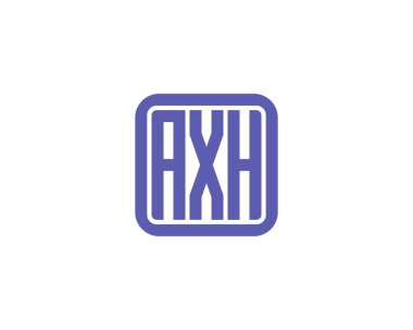 AXH logo tasarım vektör şablonu. AXH