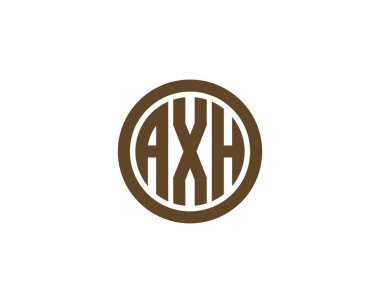 AXH logo tasarım vektör şablonu. AXH