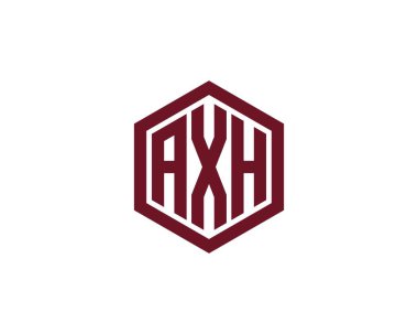 AXH logo tasarım vektör şablonu. AXH