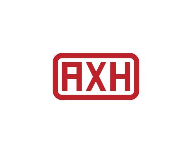 AXH logo tasarım vektör şablonu. AXH