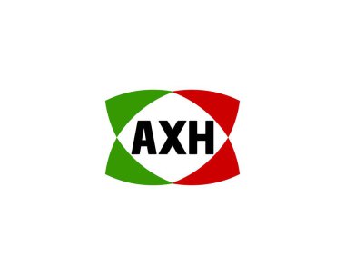 AXH logo tasarım vektör şablonu. AXH