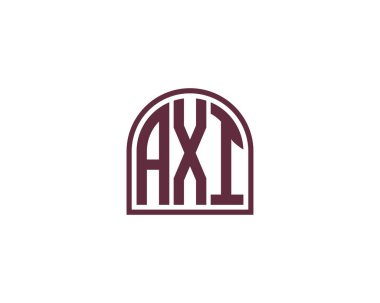 AXI logo tasarım vektör şablonu. AXI