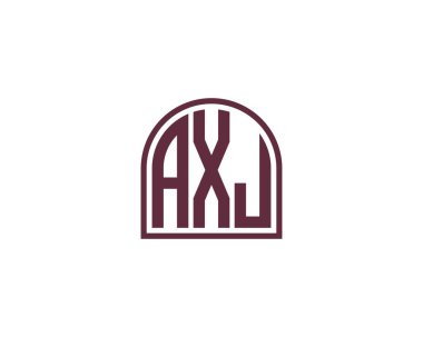 AXJ logo tasarım vektör şablonu. AXJ
