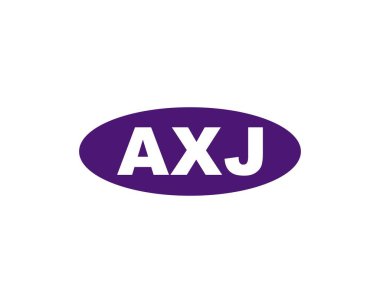 AXJ logo tasarım vektör şablonu. AXJ