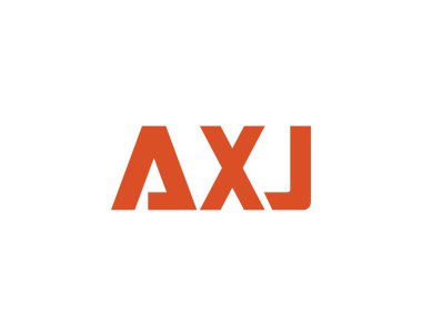 AXJ logo tasarım vektör şablonu. AXJ