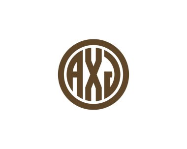 AXJ logo tasarım vektör şablonu. AXJ