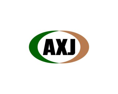 AXJ logo tasarım vektör şablonu. AXJ