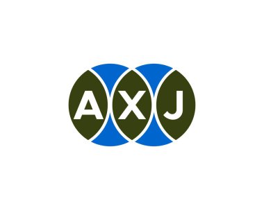 AXJ logo tasarım vektör şablonu. AXJ