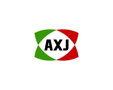 AXJ logo tasarım vektör şablonu. AXJ