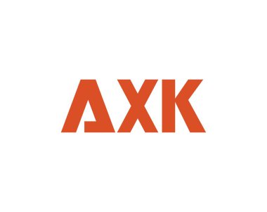 AXK logo tasarım vektör şablonu. AXK