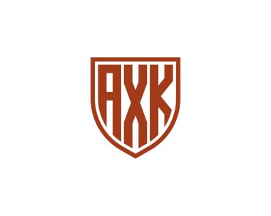 AXK logo tasarım vektör şablonu. AXK