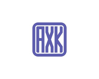 AXK logo tasarım vektör şablonu. AXK