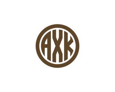 AXK logo tasarım vektör şablonu. AXK