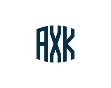 AXK logo tasarım vektör şablonu. AXK