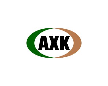 AXK logo tasarım vektör şablonu. AXK