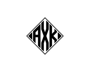 AXK logo tasarım vektör şablonu. AXK