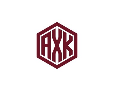 AXK logo tasarım vektör şablonu. AXK