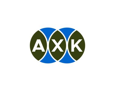 AXK logo tasarım vektör şablonu. AXK