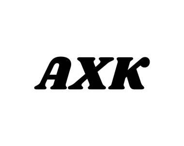 AXK logo tasarım vektör şablonu. AXK