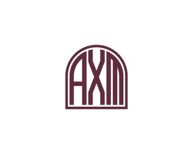 AXM logo tasarım vektör şablonu. AXM