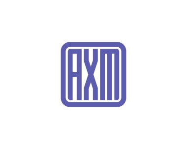AXM logo tasarım vektör şablonu. AXM