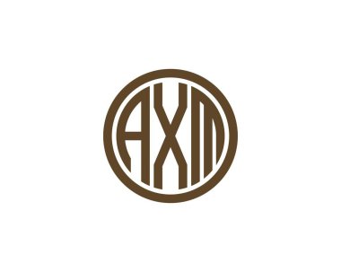 AXM logo tasarım vektör şablonu. AXM