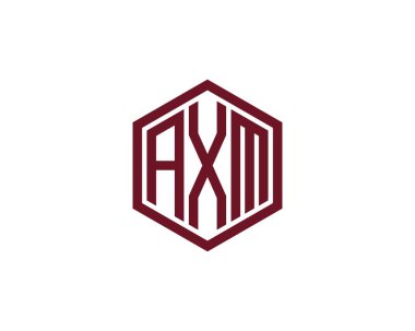 AXM logo tasarım vektör şablonu. AXM