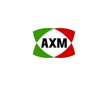 AXM logo tasarım vektör şablonu. AXM