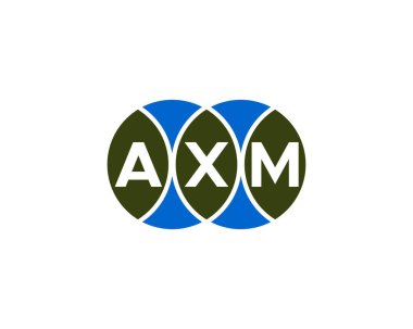 AXM logo tasarım vektör şablonu. AXM