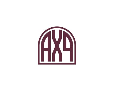 AXQ logo tasarım vektör şablonu. AXQ