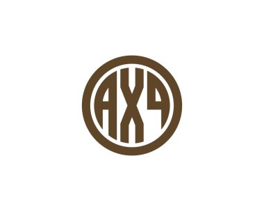 AXQ logo tasarım vektör şablonu. AXQ