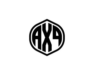AXQ logo tasarım vektör şablonu. AXQ