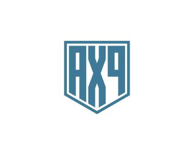 AXQ logo tasarım vektör şablonu. AXQ