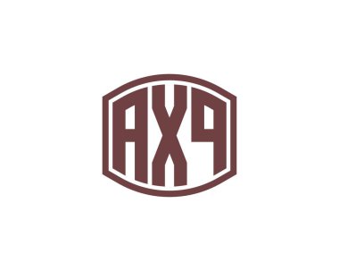 AXQ logo tasarım vektör şablonu. AXQ