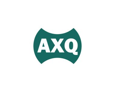 AXQ logo tasarım vektör şablonu. AXQ