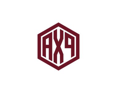 AXQ logo tasarım vektör şablonu. AXQ