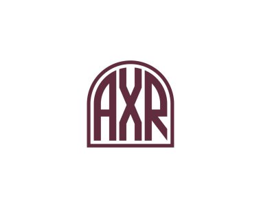 AXR logo tasarım vektör şablonu. AXR